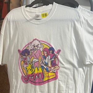 Gildan White Kids T-Shirt with Colorful Band Graphic